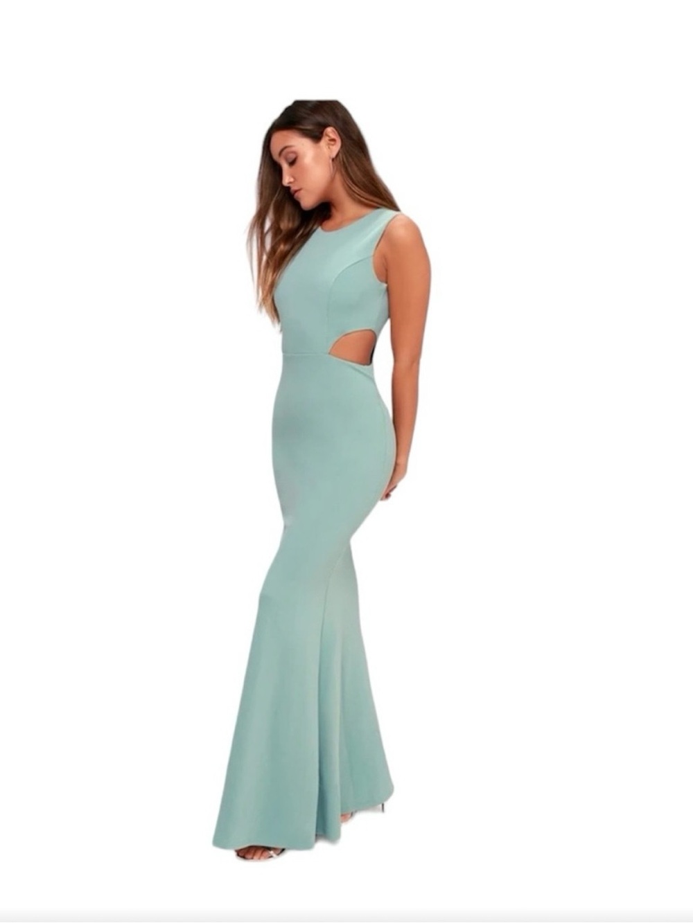 Lulu's Mint Green Cutout Mermaid Maxi Dress- Utterly Smitten